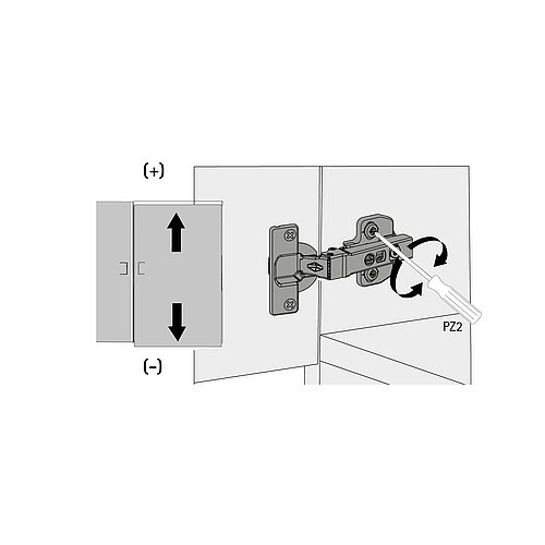 Height adjustment - Mounting plate with oblong hole